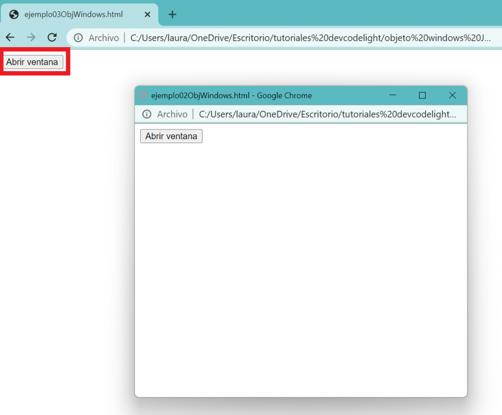 Creando Ventanas JavaScript (Objeto Window) 3/3